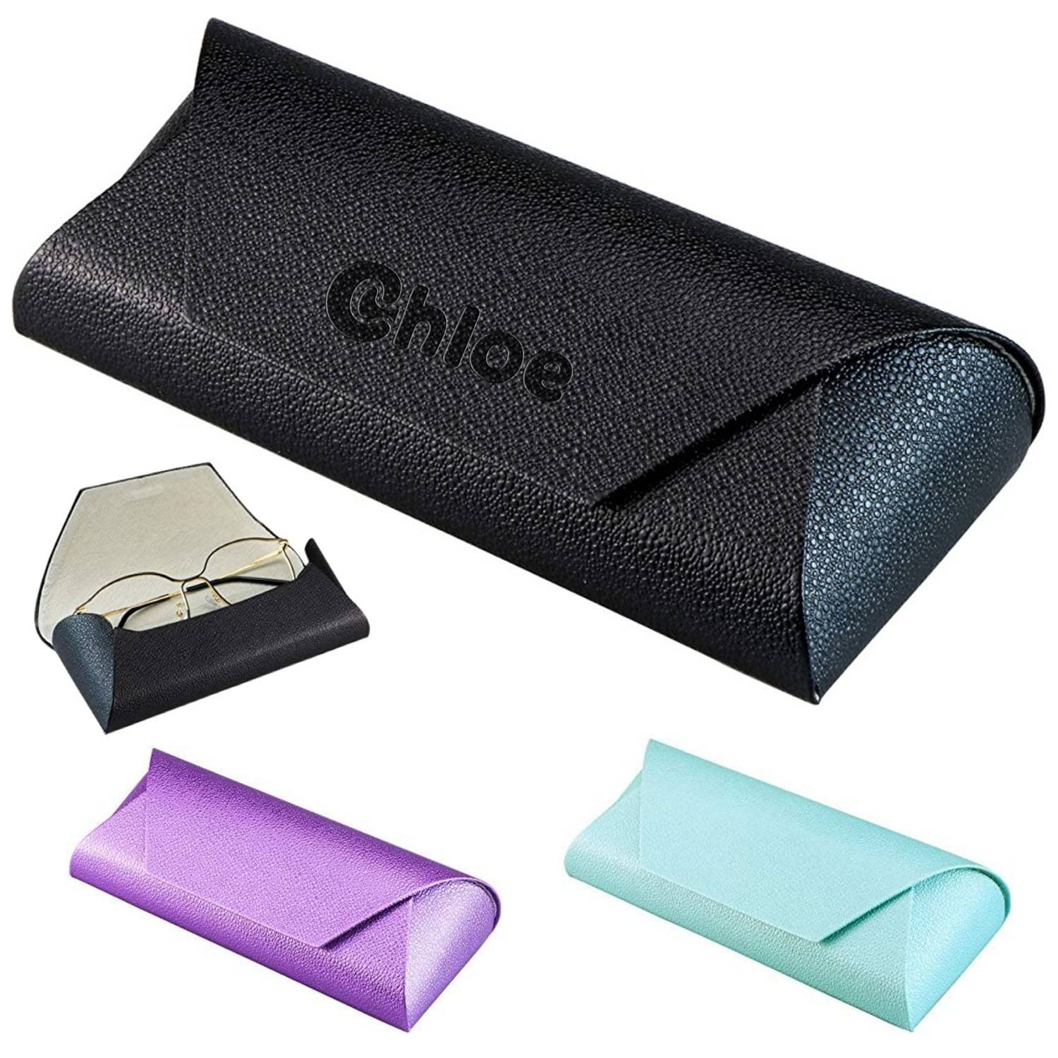 PU Leather Hard-Shell Portable Glasses Case 1