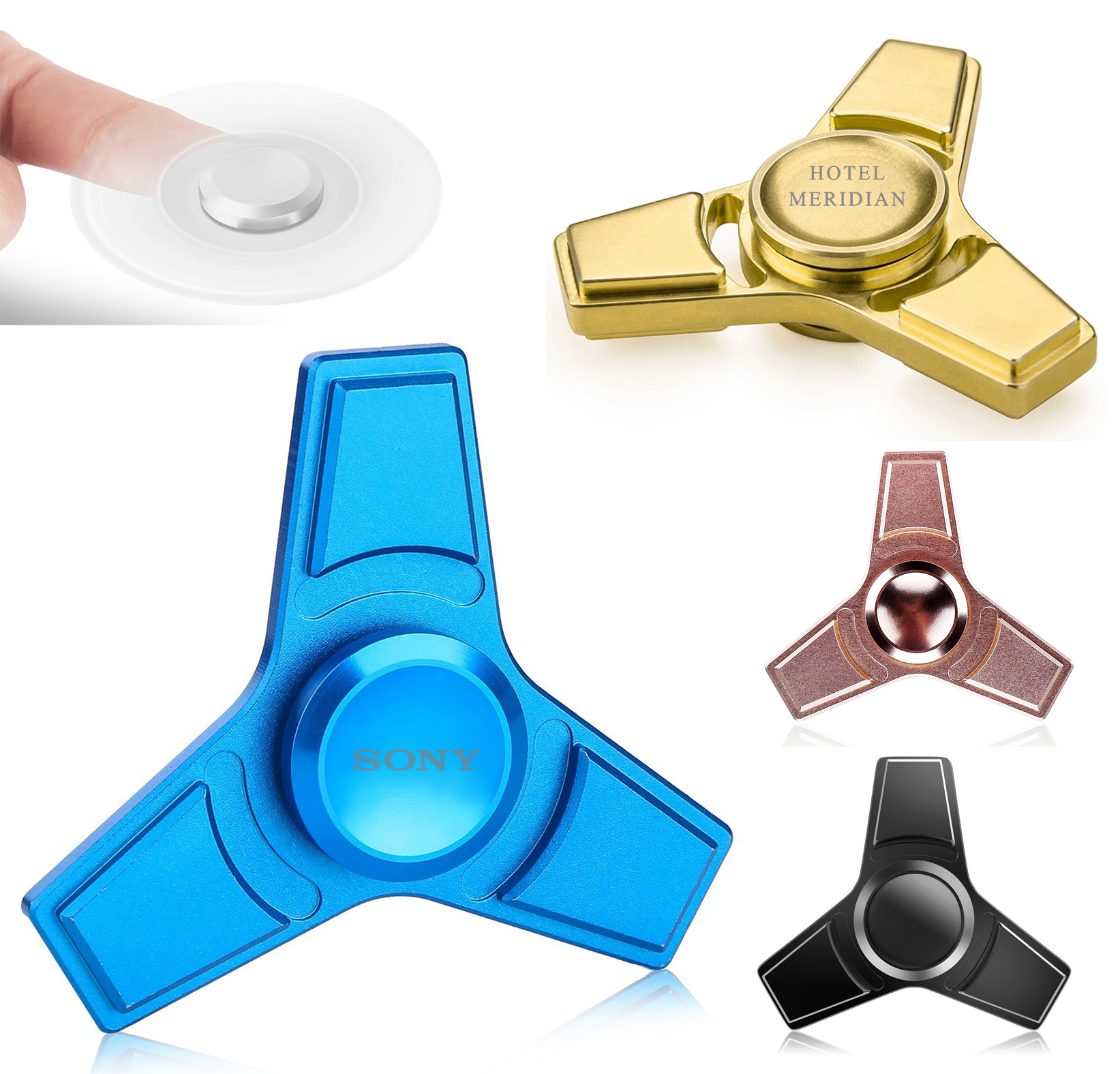 Metal Top Spin Premium Fidget Spinner - Brass 4