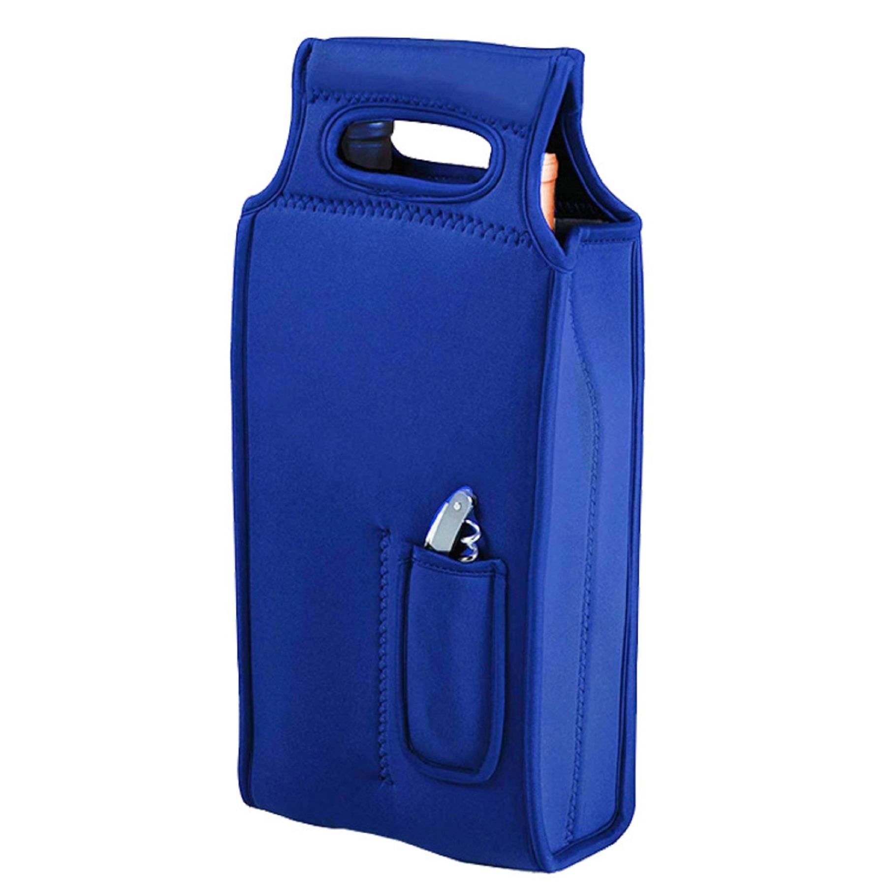 2 Pack Neoprene Beer Carrier Wine Bottle Holder with Pouch 4