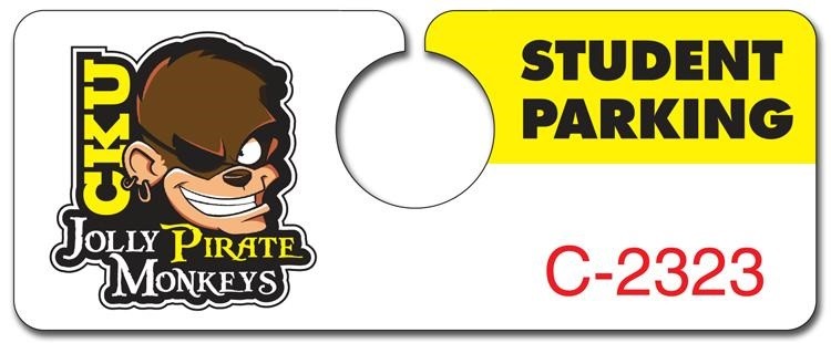 Plastic Hang Tag / Parking Permit- 2x5 - UV Coated (1S) - 10 pt. 2