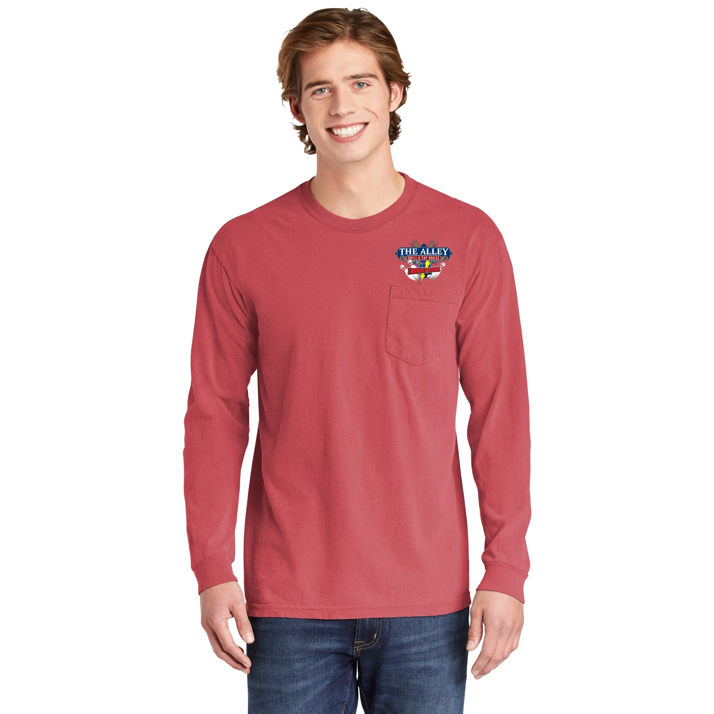 COMFORT COLORS ADULT 6.1 OZ LONG-SLEEVE POCKET T-SHIRT 45
