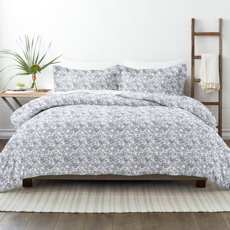 Twin Duvet Cover Sets - Paisley Print Navy 2 Piece 2