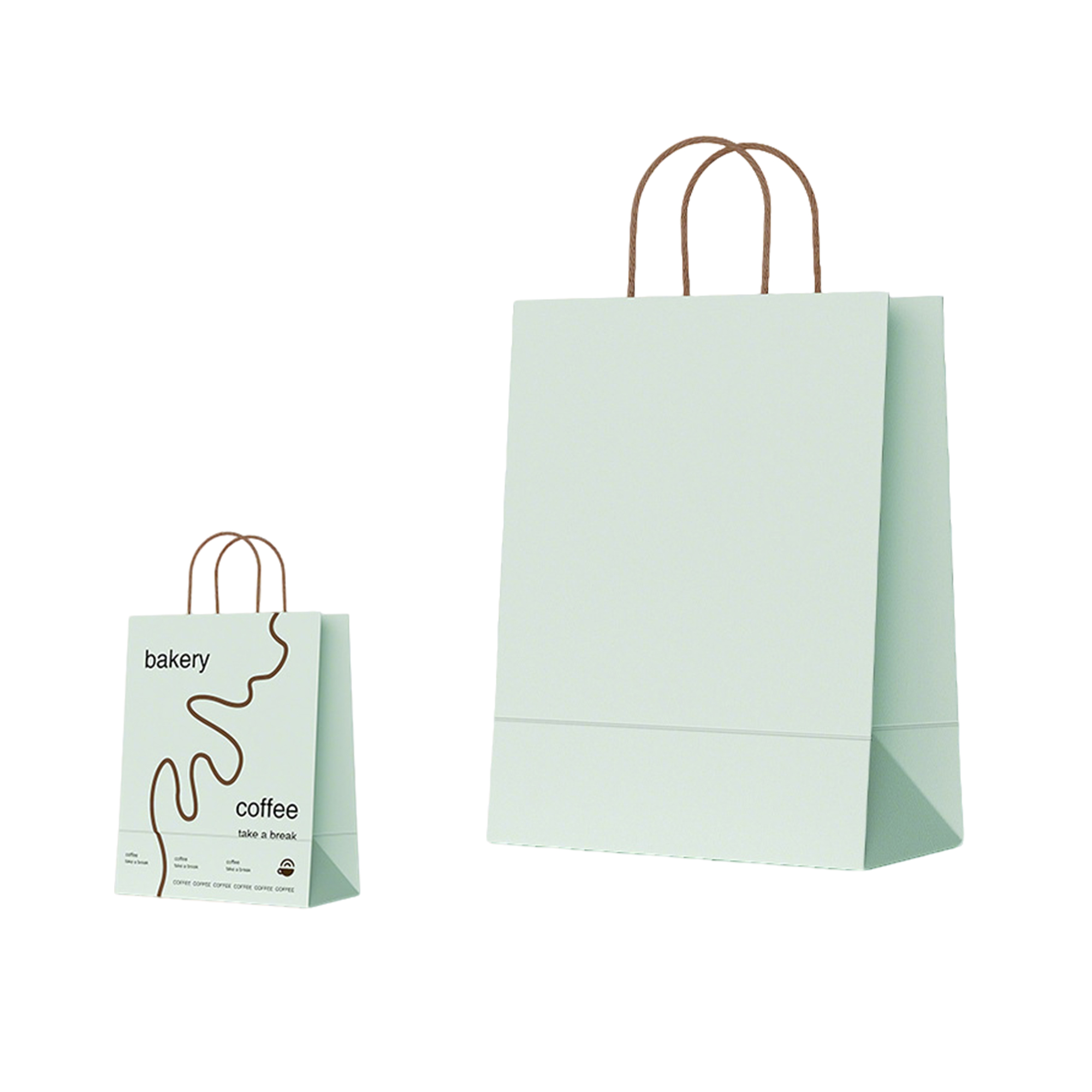 Kraft Paper Shopping Tote With Handle 8.26" x 10.62" 4