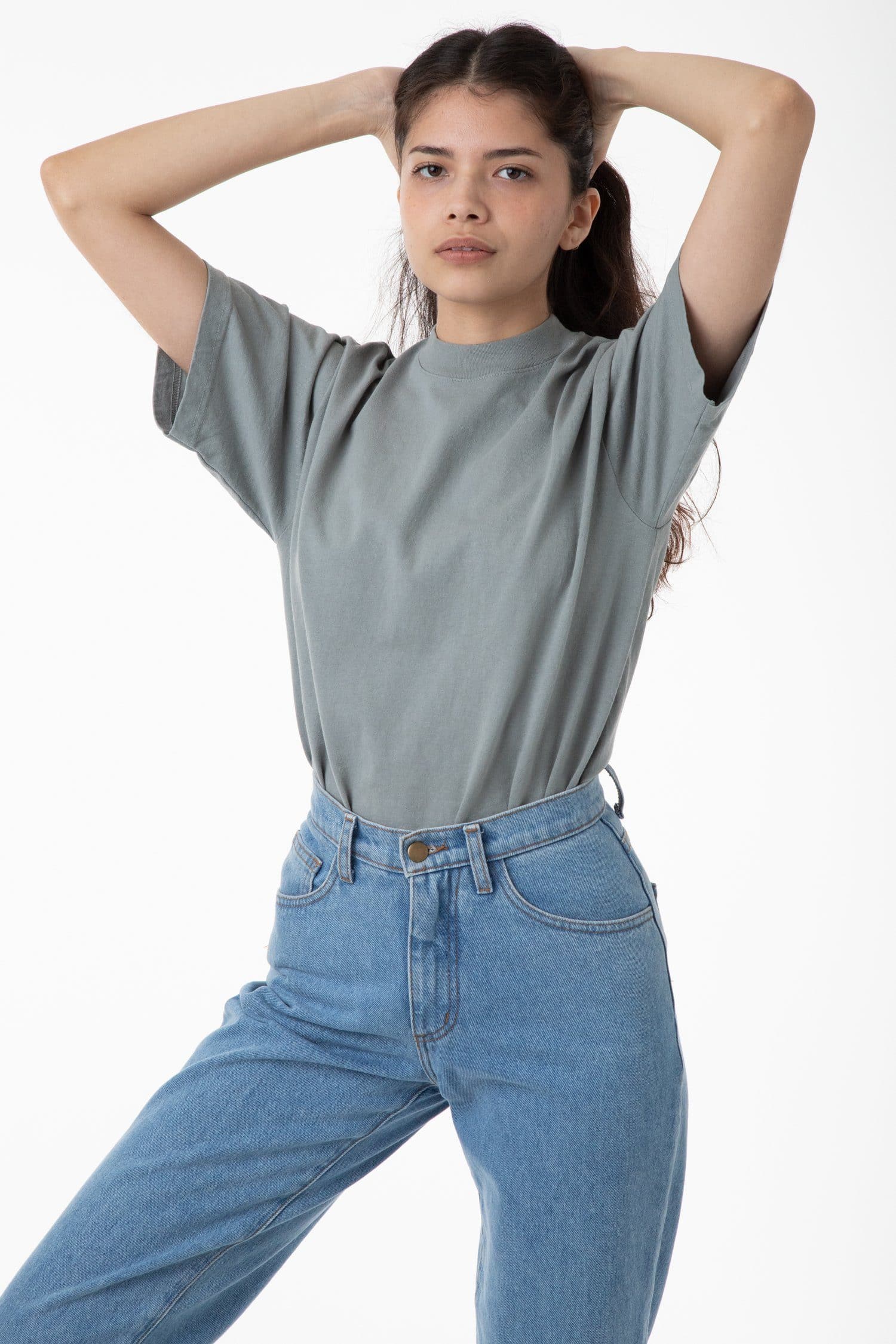 14/1 S/S MOCK NECK T 7.5OZ 1