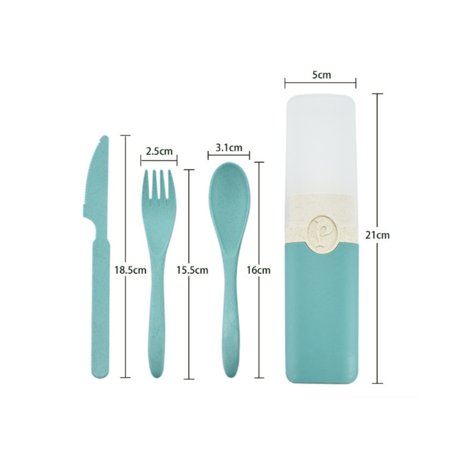 Wheat Straw Portable Cutlery Set 1