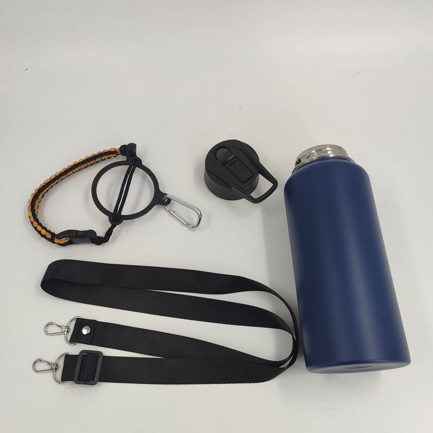 32 Oz Insulated Water Bottle With Straw Lid Paracord Handle, custom water bottle with logo imprint 3