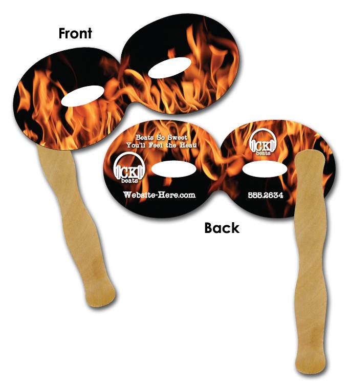 Party Mask (Round) - Laminated - 3.5x8.25 - 14 pt. 1