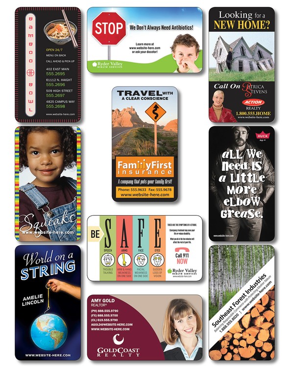 Business Card Sticker / Decal - UV-Coated Vinyl - 3.5x2 Rectangle Shape Rounded Corners 4