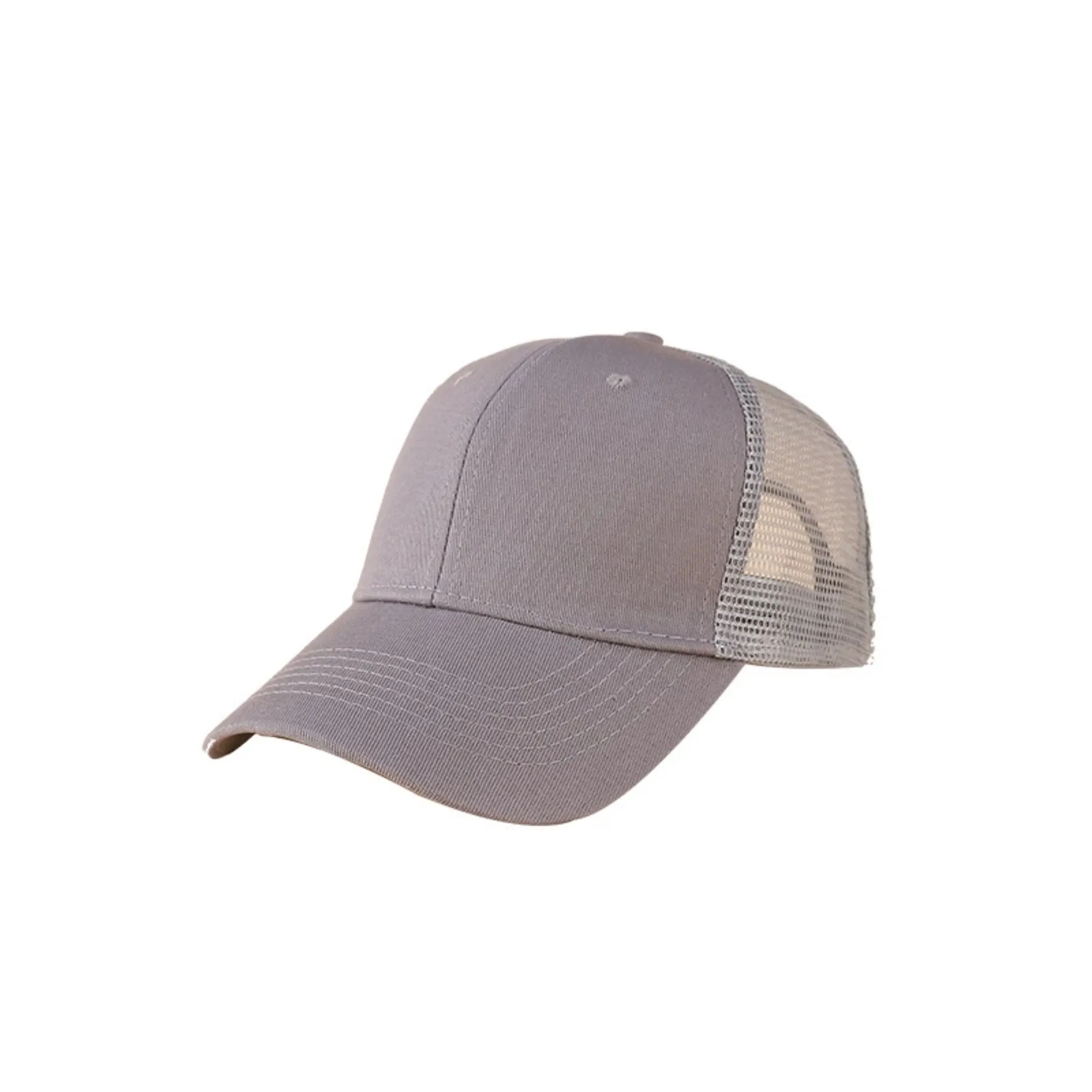 Cotton 6 panel structure semi-net truck cap 6