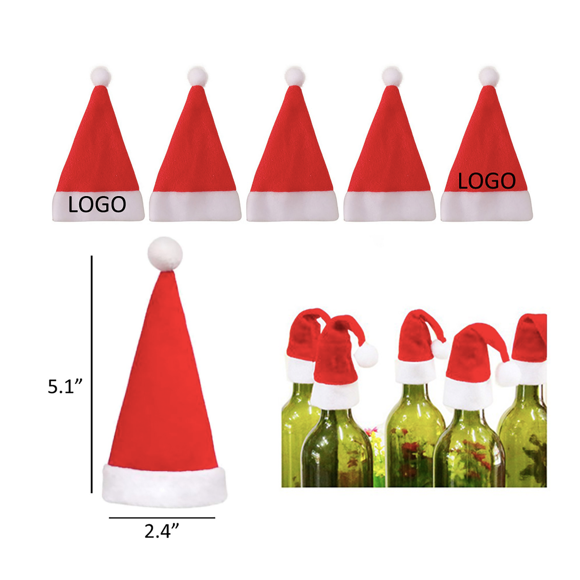 Mini Christmas Santa Hat Silverware Holders 3