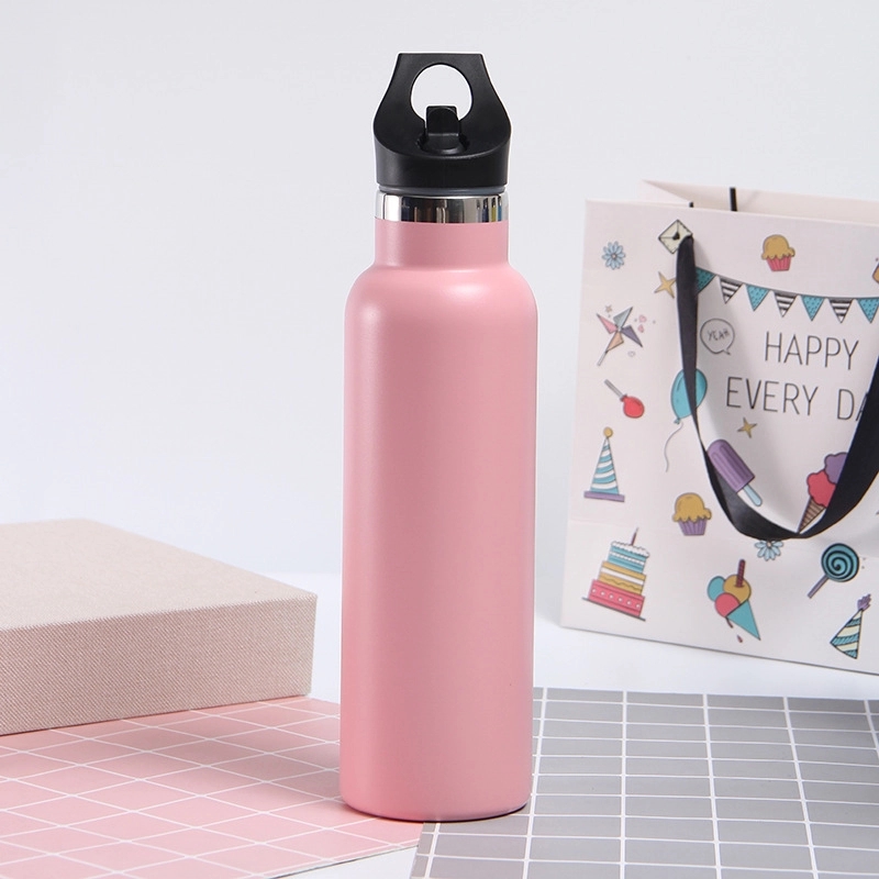 20 oz Stainless Steel Water Bottle w/Straw Lid 14