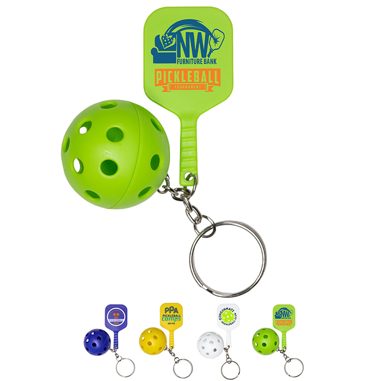 "PICKLE PADDLE" Pickle Ball Keychain 22