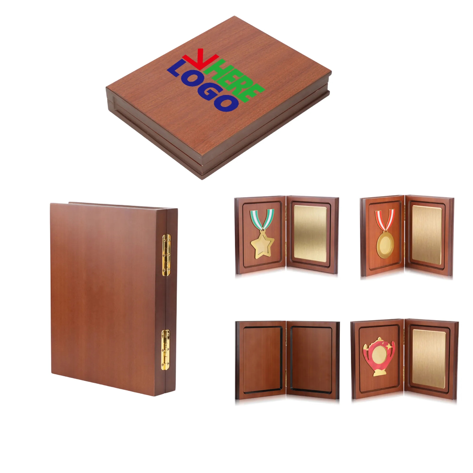 MOQ 3 PCS Metal Medal With Wooden Cover 3