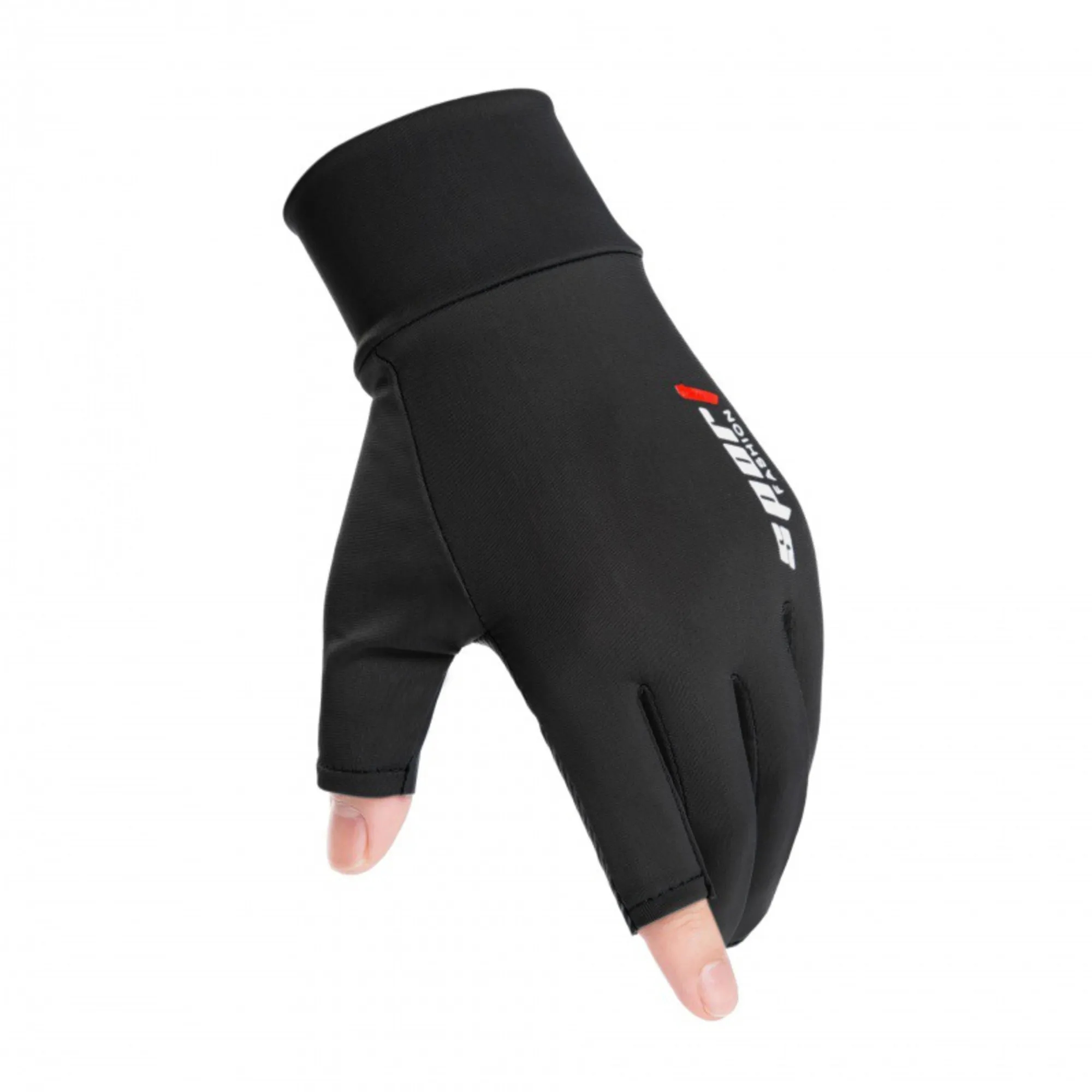 Summer Ice Silk Anti slip Dew Two Finger Gloves 4