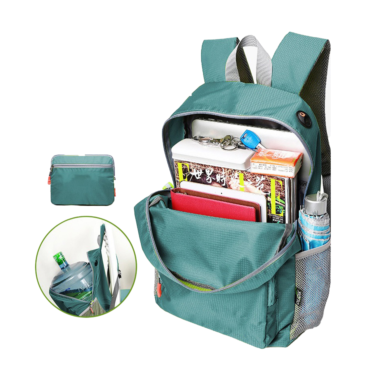 Nylon Water Resistant Packable Backpack for Outdoor 3