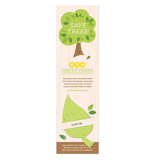 Save Trees Plantable Leaf Bookmarks 1