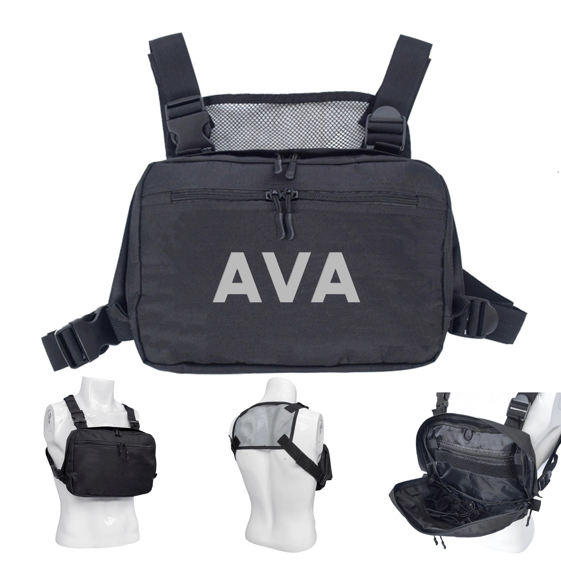 Detachable Mesh Tactical Chest Rig Bag 2