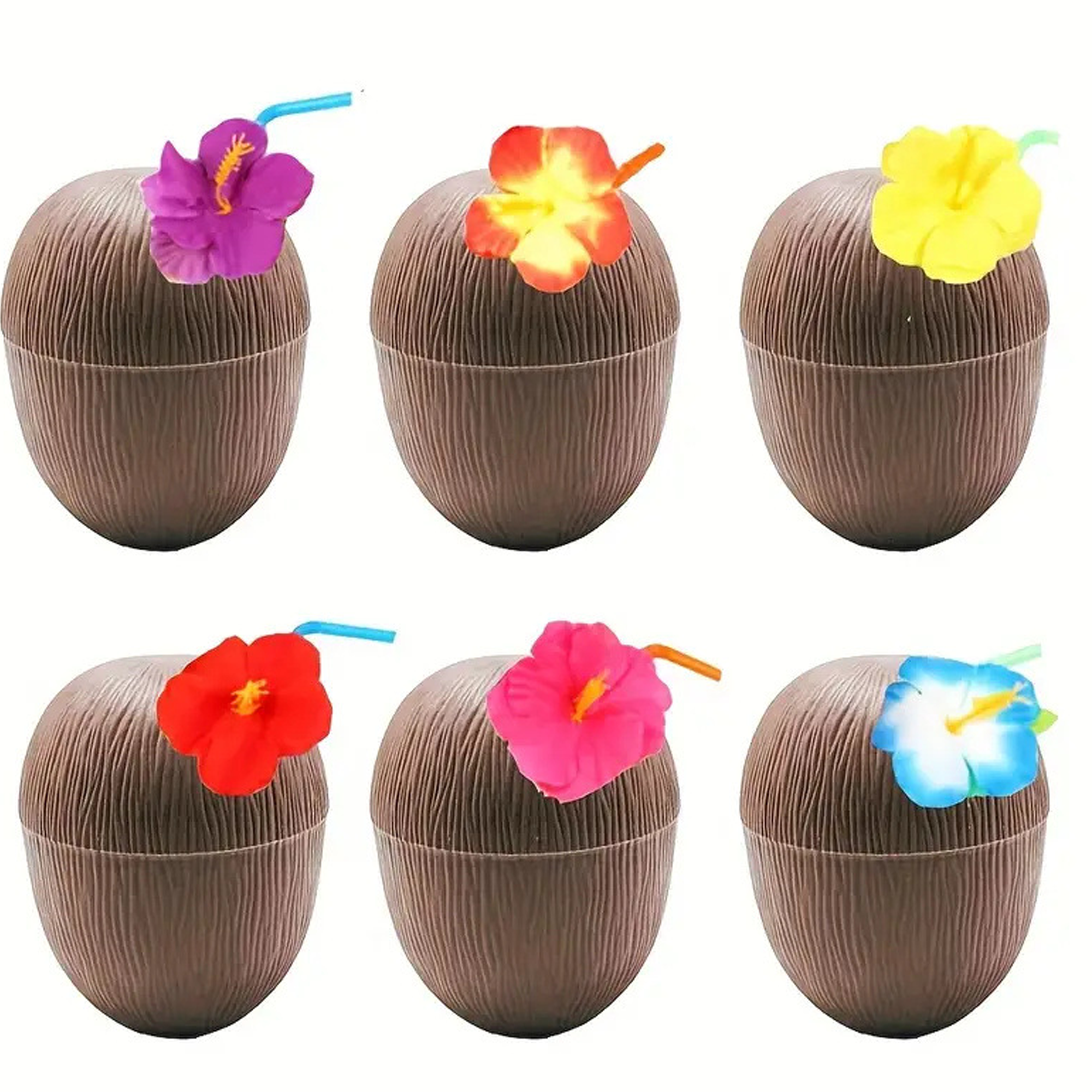 17oz Tropical Drink Cups ?CCoconut Style 5"L X 4"W 1
