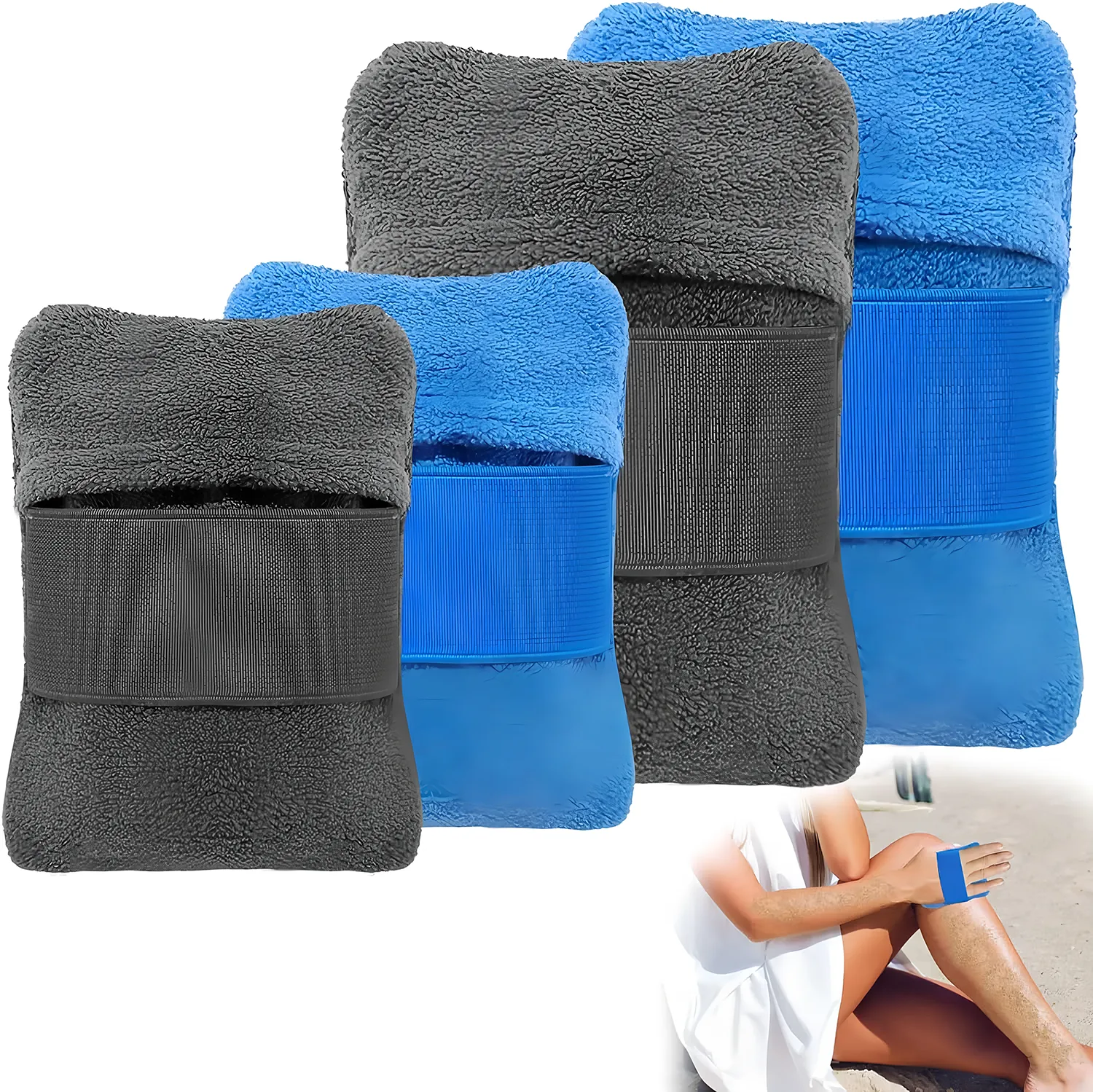 Coral Fleece Sand Removal Mitt for Beach Use 4