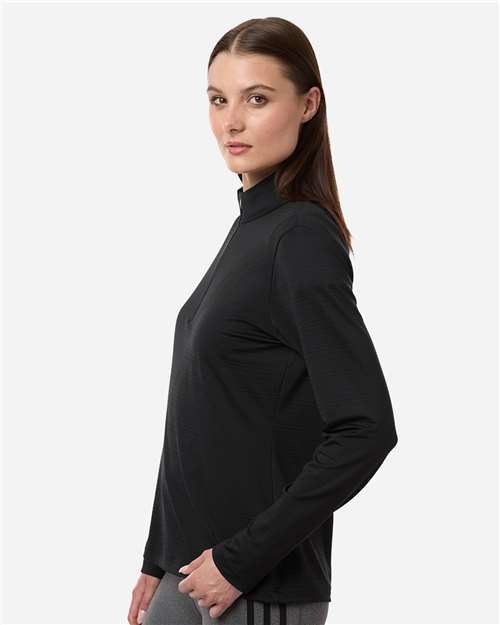 Women's Textured Stripe Quarter-Zip Pullover - A709 18