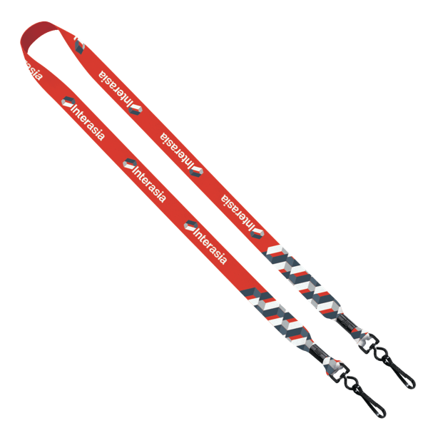 3/4" 2-Ended Dye-Sublimated Lanyard with Metal Crimp and Metal Swivel Snap 3