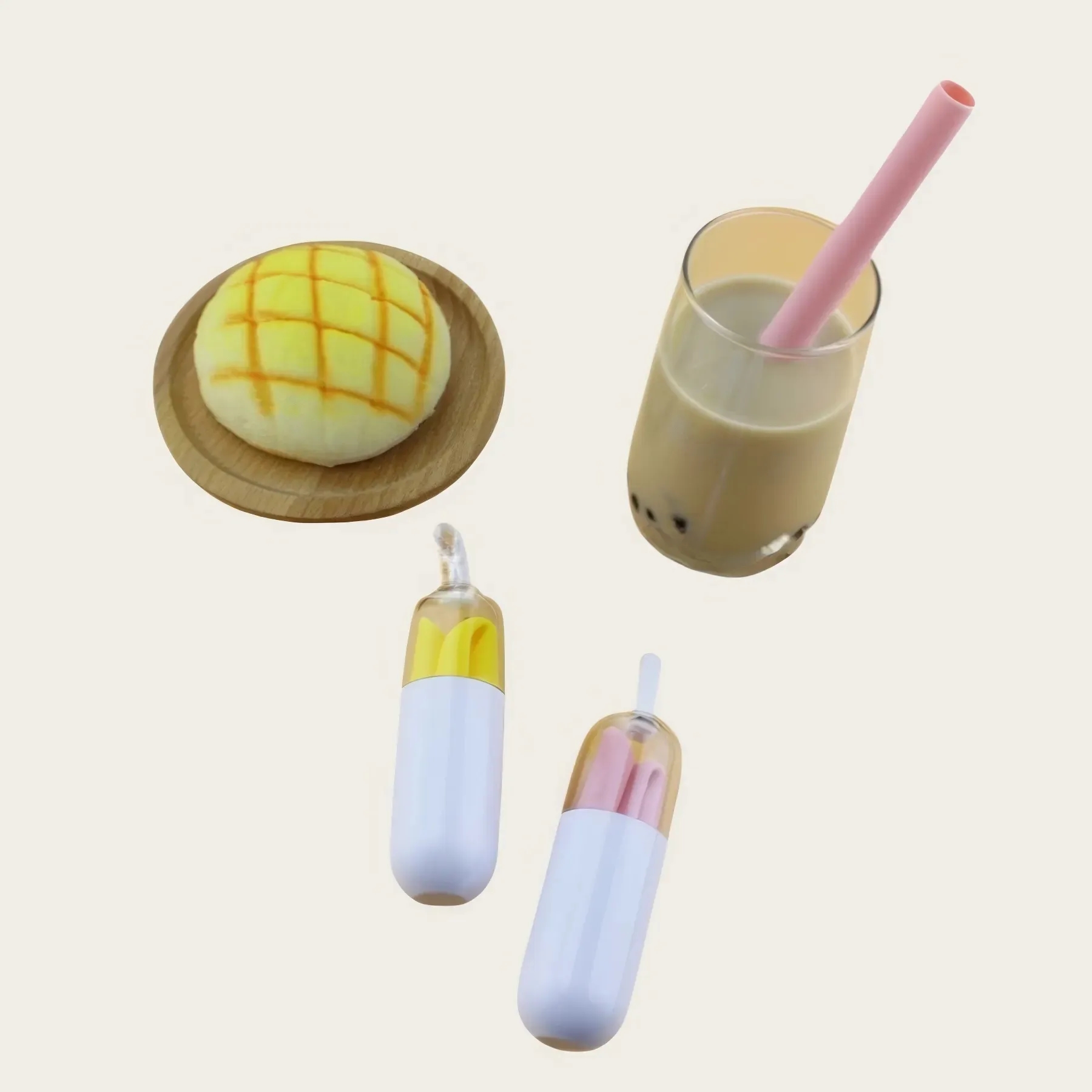 Collapsible Silicone Straw Capsule Box 4