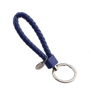 Sophisticated Weaved PU Leather Keychain With Plastic Buckle 10