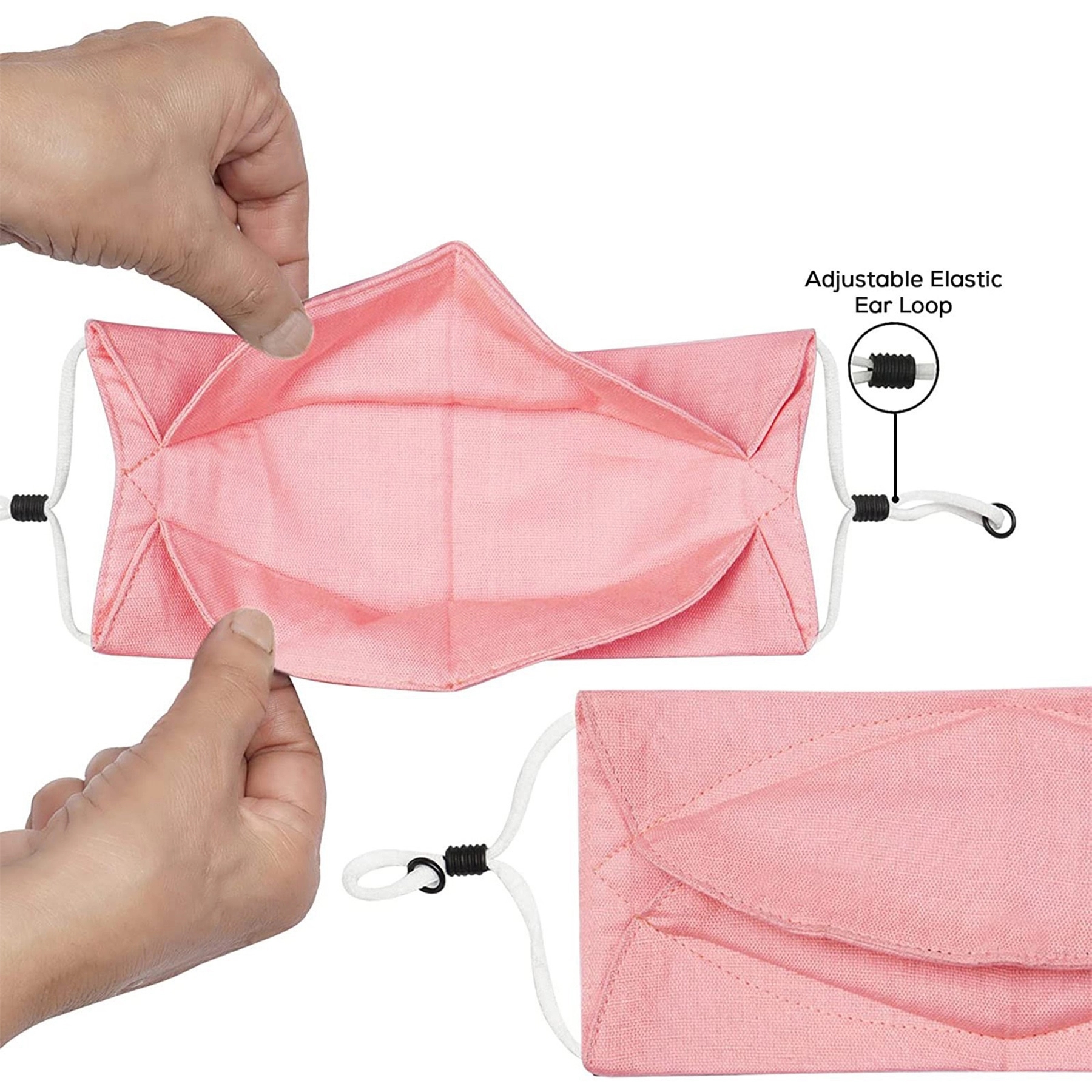 Reusable Cloth Face Masks  Cotton Washable Adjustable 6