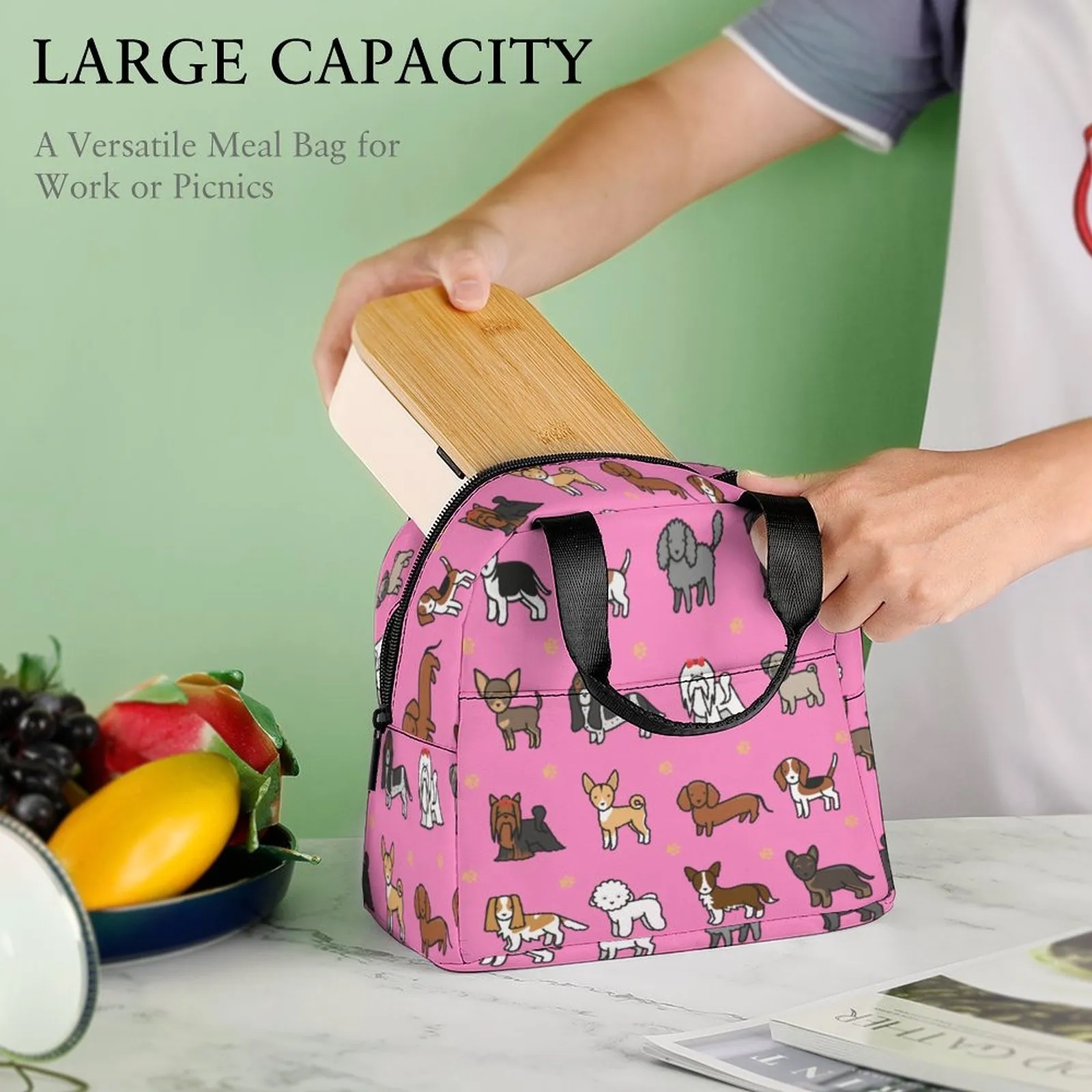 Custom Printed Lunch Bag Personalized with Logo Insulated Reusable for Work Gift 5