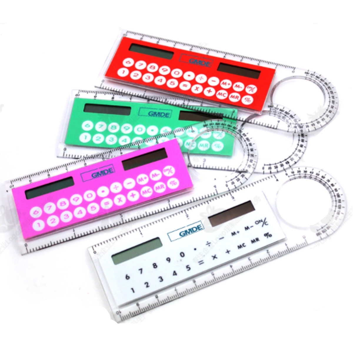 Mini Solar Transparent Ruler Calculator with Magnifier 2