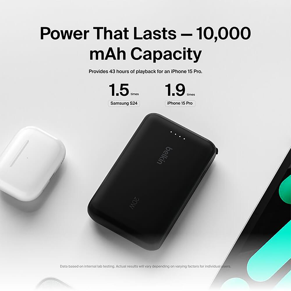 Belkin Power Bank 10K with Integrated Cable 14