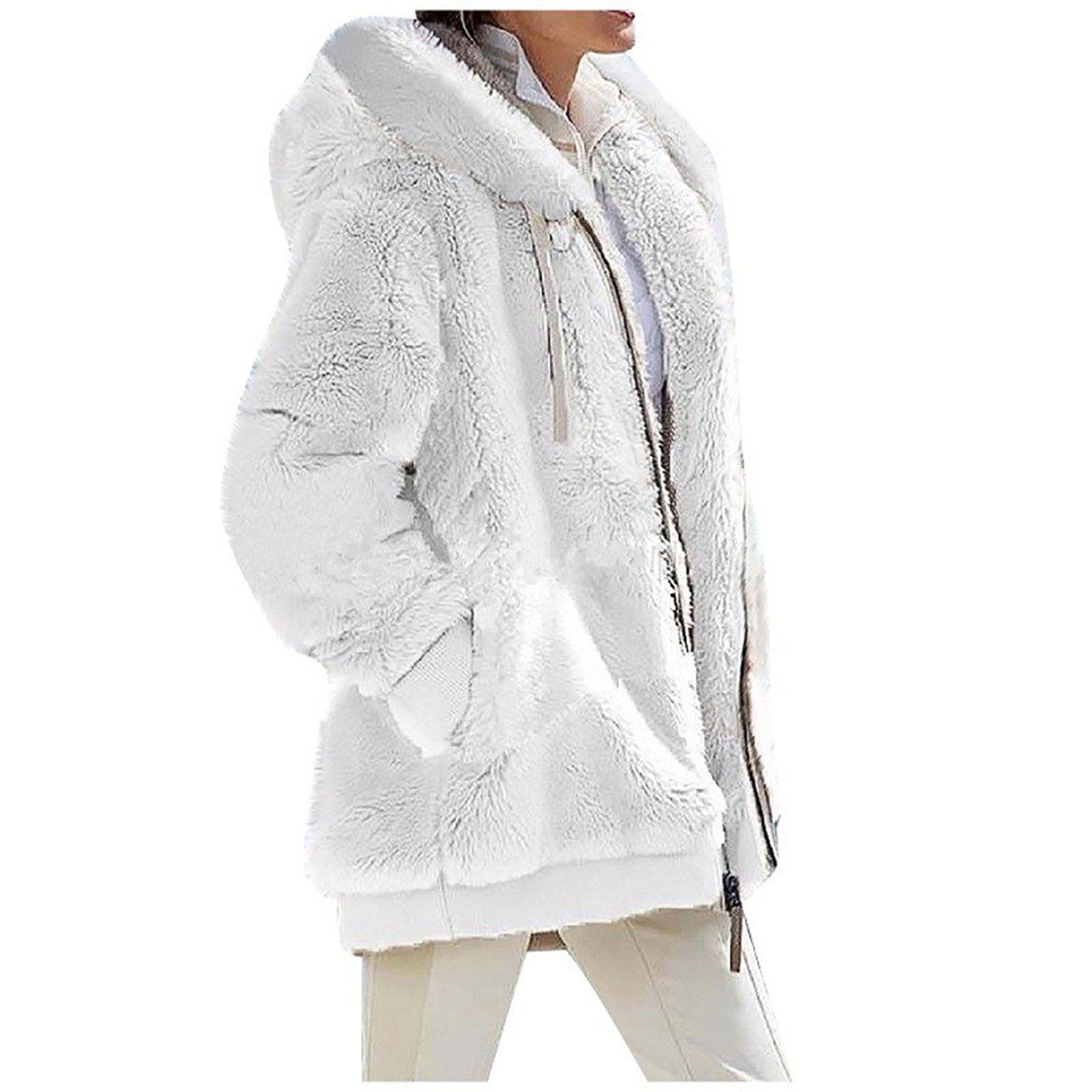Womens Fuzzy Fleece Jacket 6