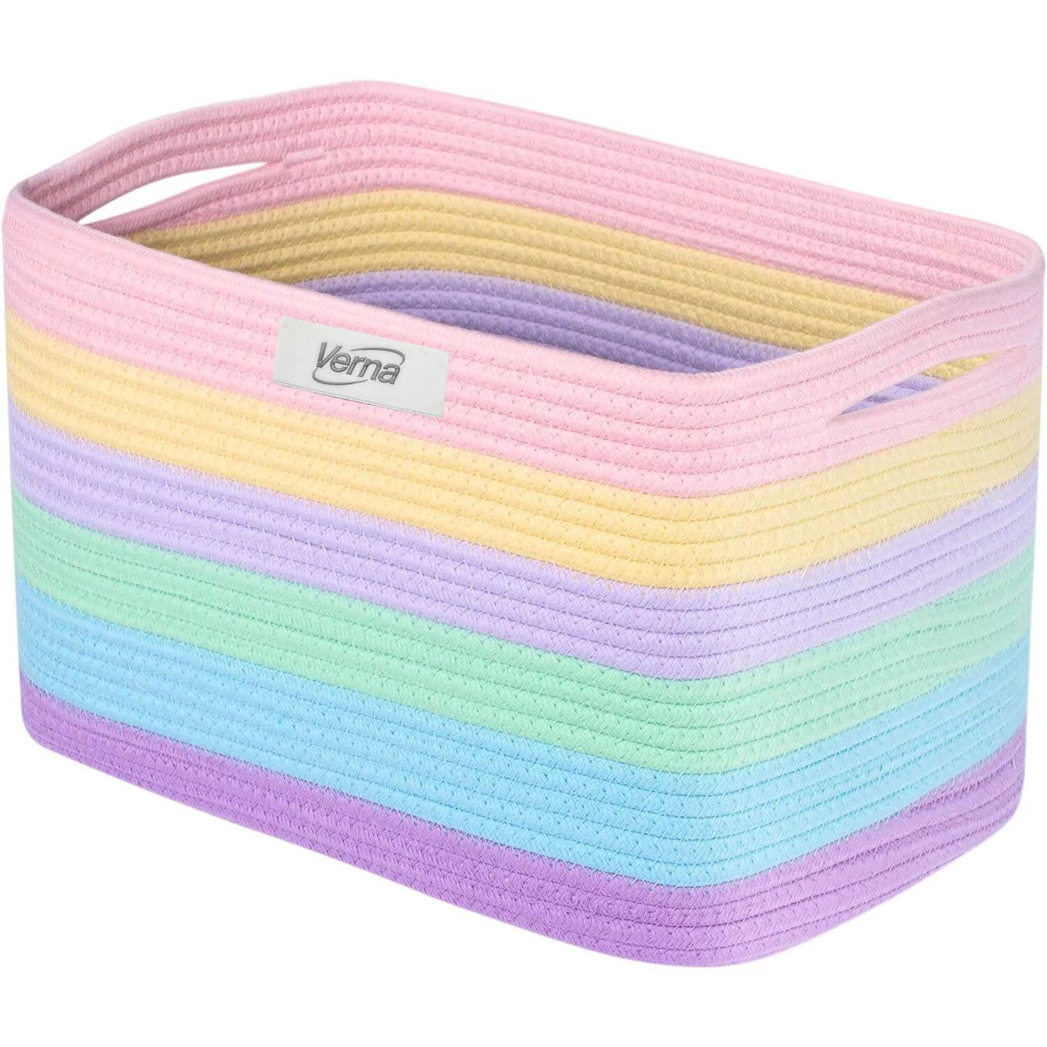 Large Capacity Foldable Woven Cotton Rope Storage Basket 3