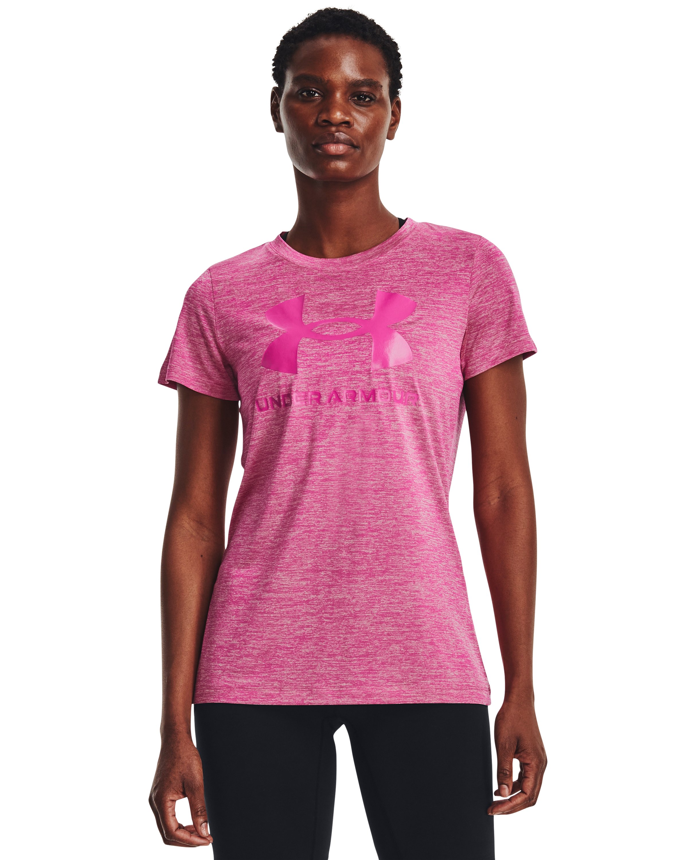 UA Tech Twist Big Logo Gel Women's Short Sleeve 2