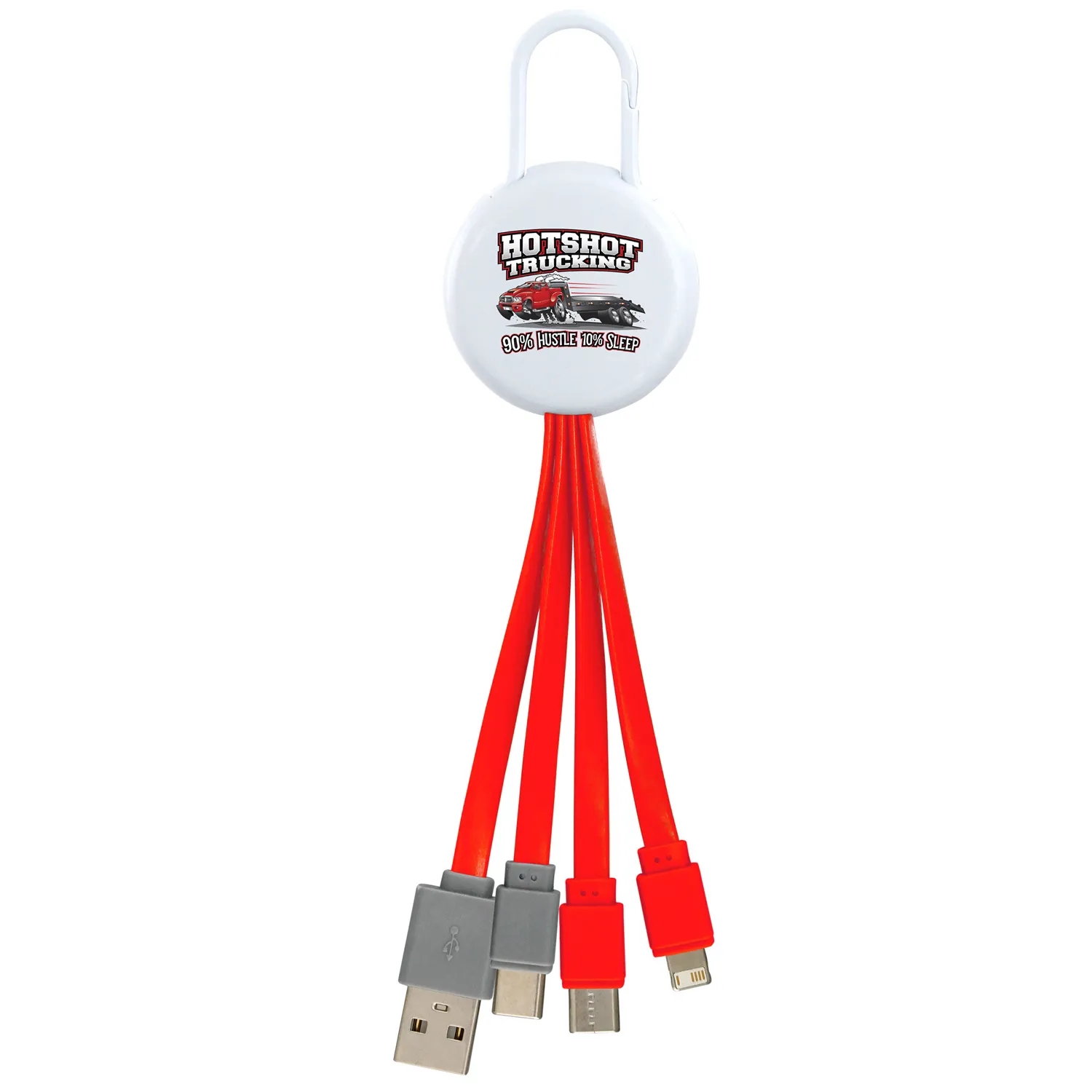 WHITE VIVID CLIP 3-IN-1 DUAL INPUT CHARGING CABLE 17