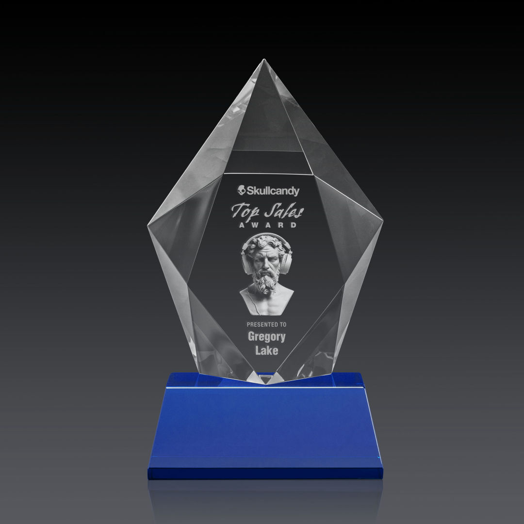 Devron 3D Award on Base - Blue 7
