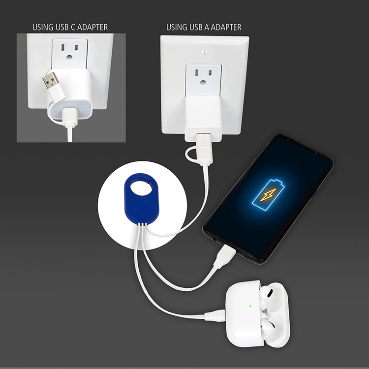 "WEBER" 5-in-1 Cell Phone Charging Cable with Carabiner Clip 22