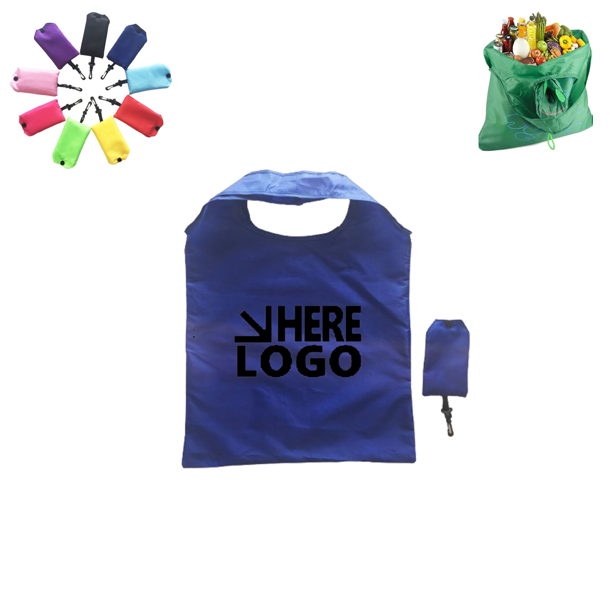 MOQ 100pcs Foldable Polyester Shopping Bags Tote Bag 3