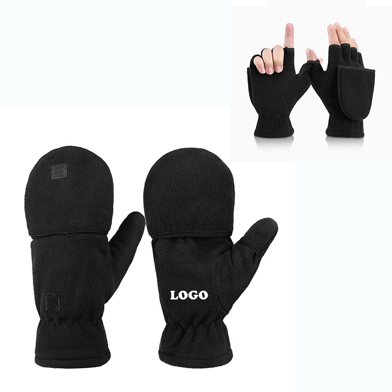 Convertible Polar Fleece Gloves Flip Top Mittens 5