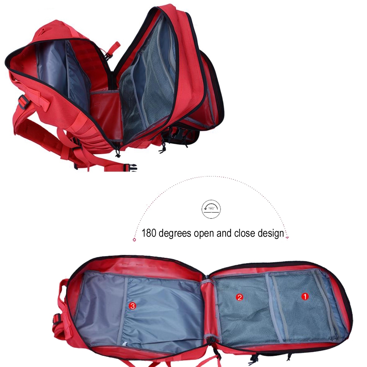 45L Camping Hiking Backpack Waterproof Traveling Daypack 3