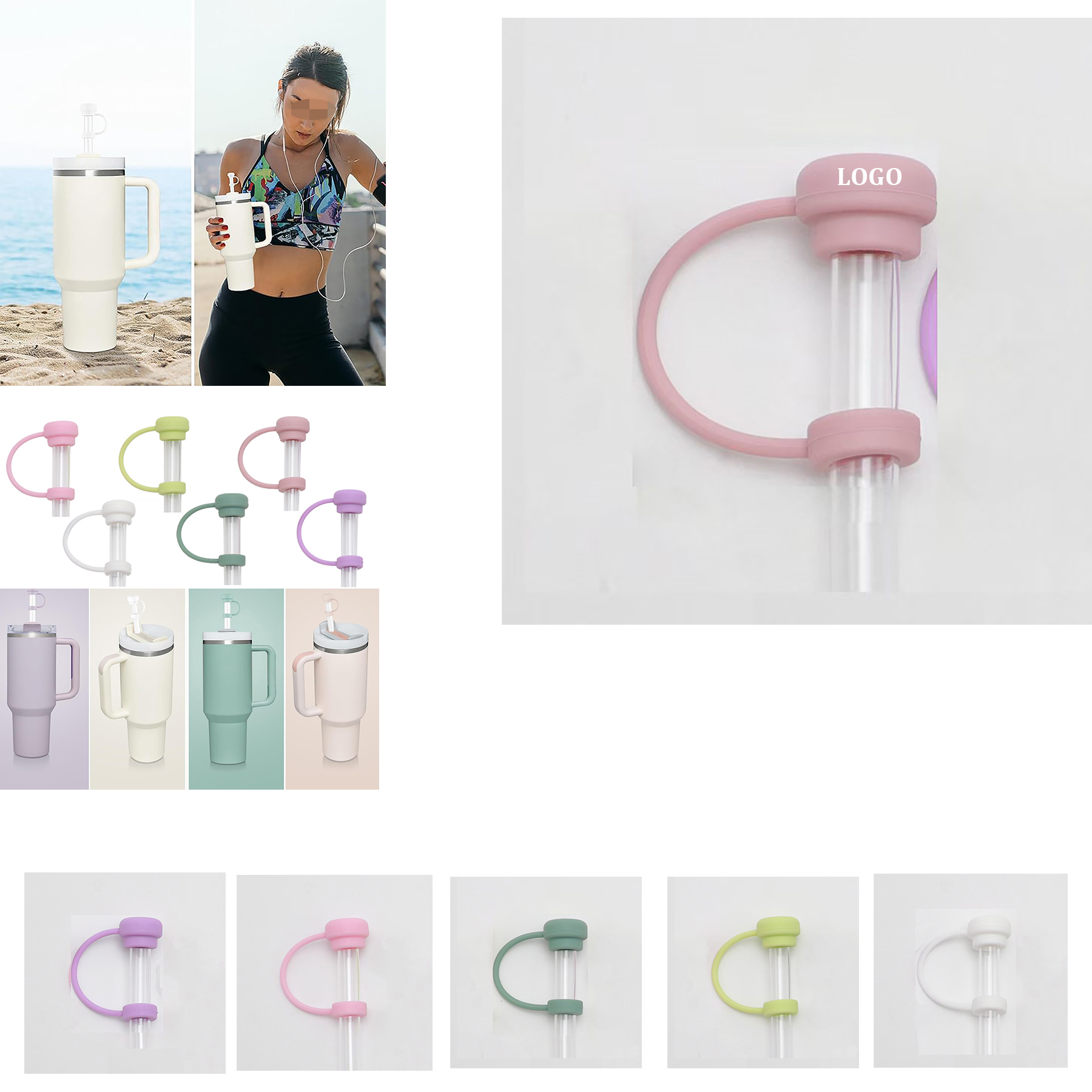 Colorful Silicone Straw Lid 4