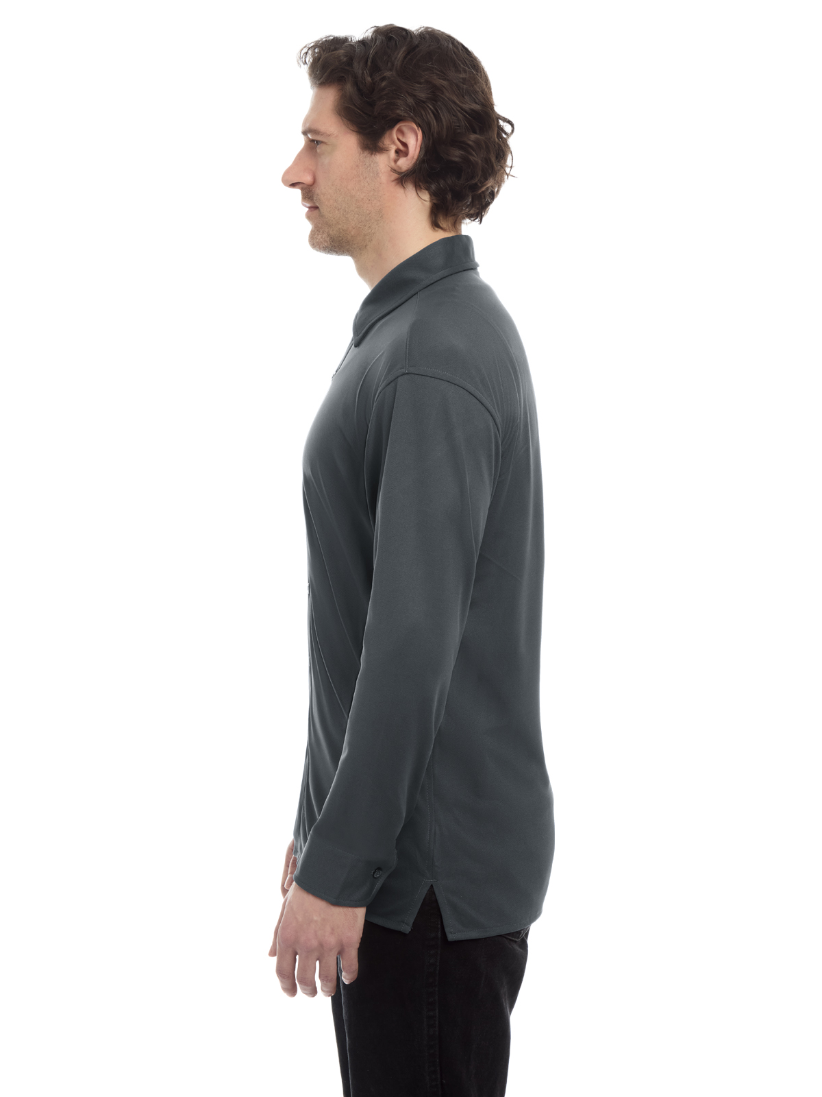 Blue Generation - Men's Pocketless Knit Stretch Woven Shirt 6