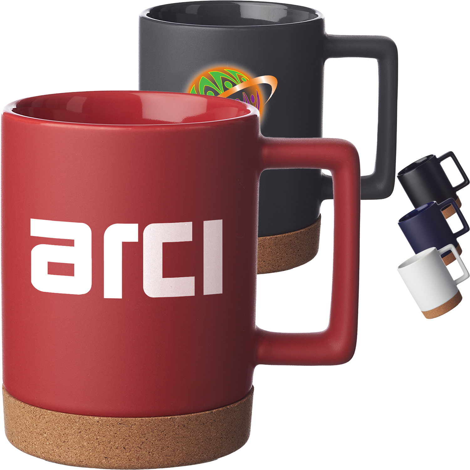 Ceramic Mug with Cork Base – 15 oz. 2