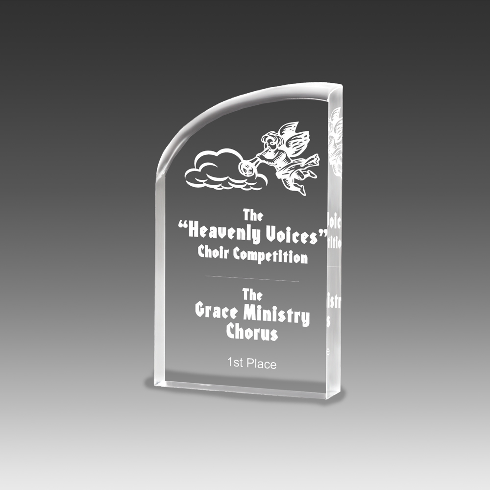 VAE Award w/Smooth Curved Accent (3"x6"x1") 2