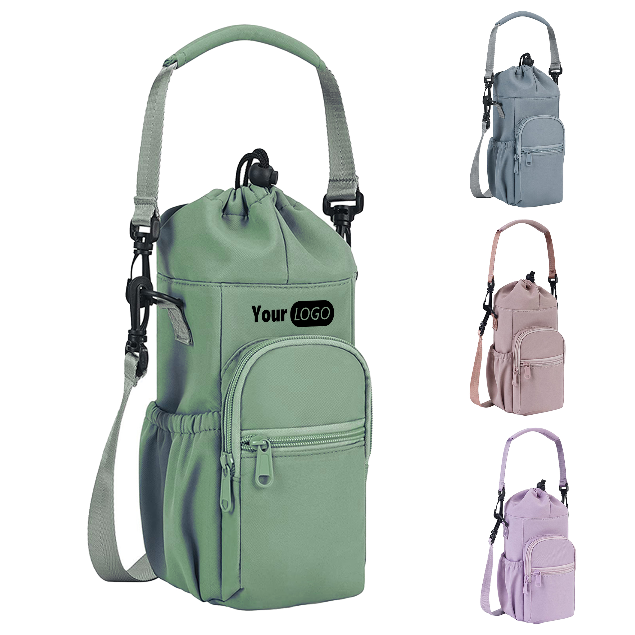 Other Fabric Functional Water Bottle Holder With Storage 2