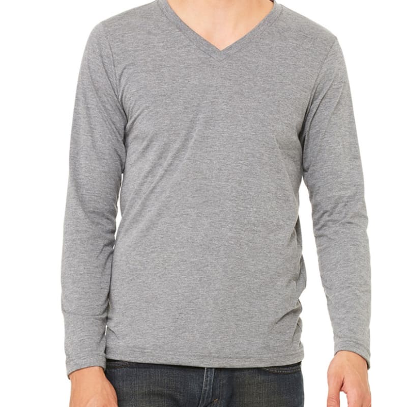 Bella Unisex Jersey Long-Sleeve V-Neck T-Shirt 8