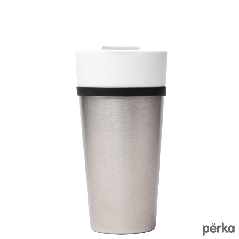 Perka® Linden 14 oz. Double Wall Ceramic Tumbler w/  Stainless Steel Outer 29