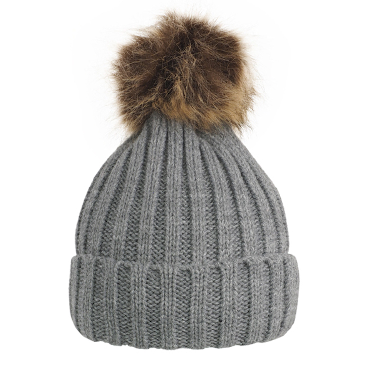 Cable Knit Beanie w/Removable Pom 7