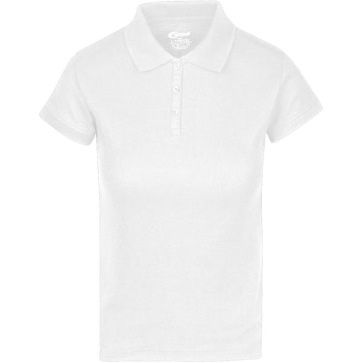 Juniors' Polo Uniform Shirts - White Size XL 2