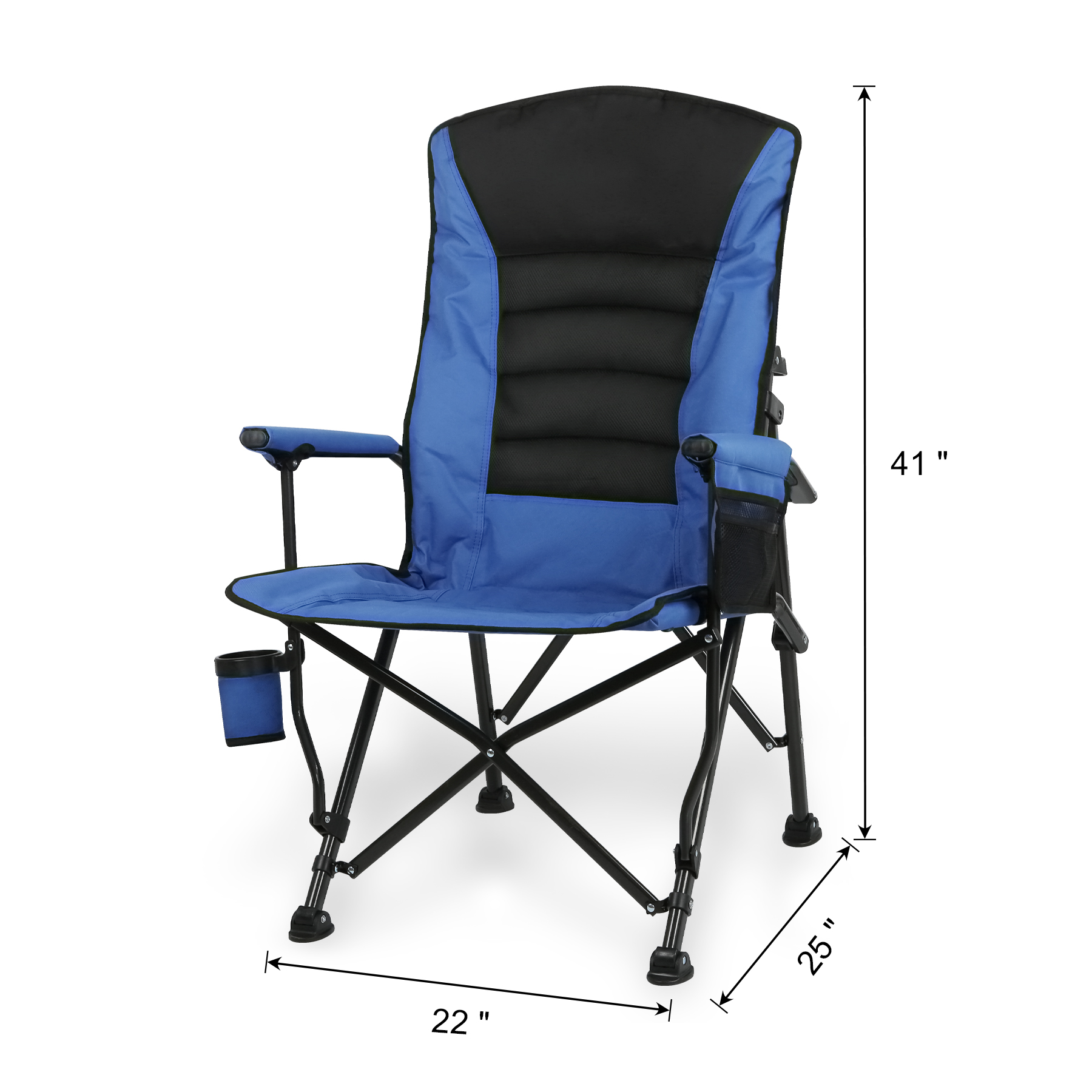 Premium Adjustable Backrest Padded Folding Camping Chair 6